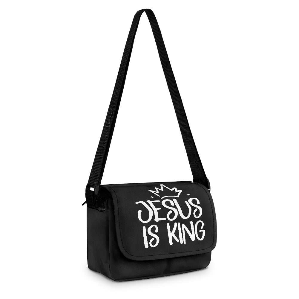 Jesus Is King Christian Kids Flap Crossbody Bag