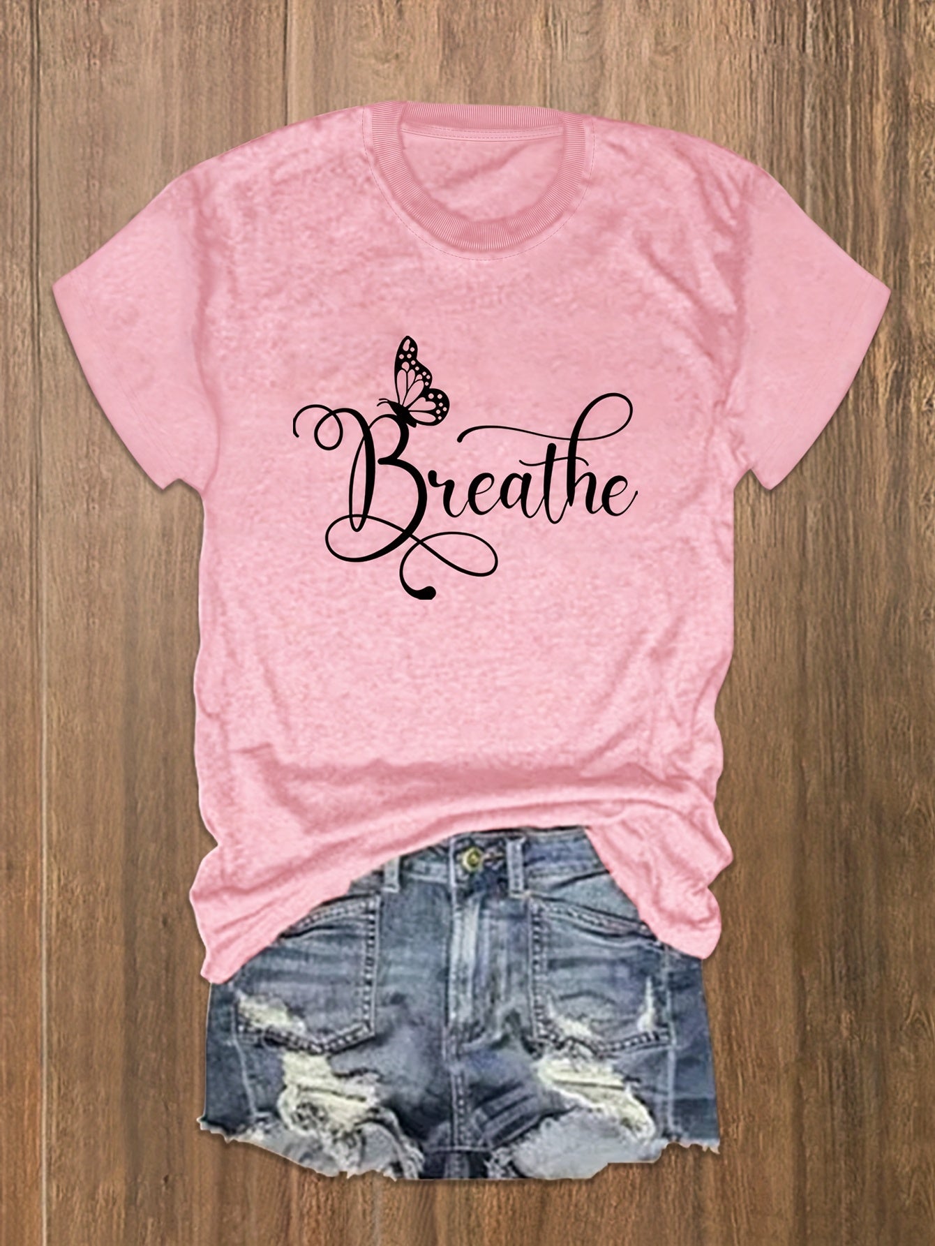 Breathe Plus Size Women's Christian T-shirt claimedbygoddesigns