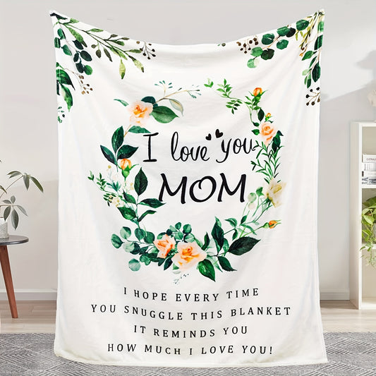 1 PC I Love You Mom Flannel Blanket Christian Mother's Day Gift claimedbygoddesigns
