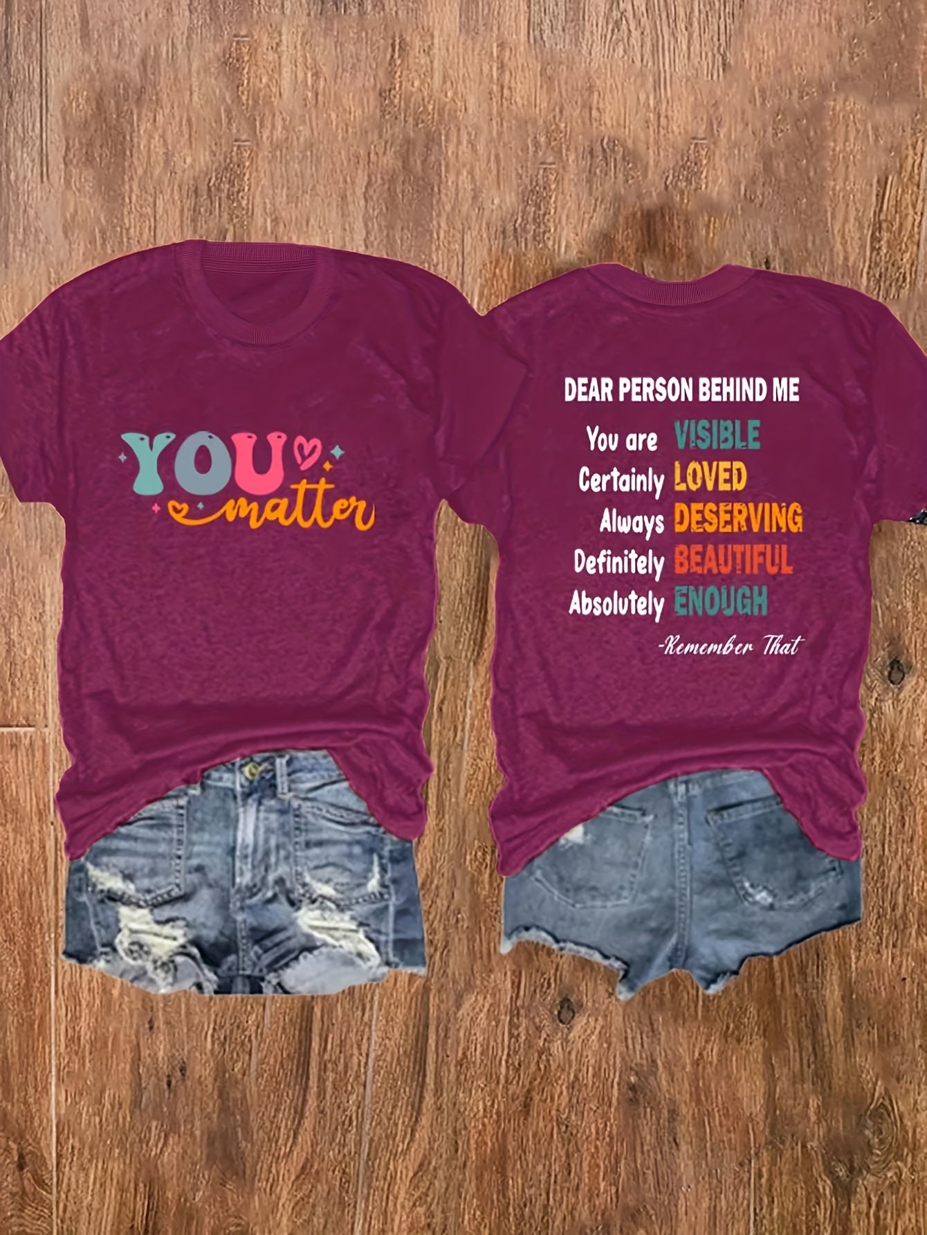 Dear Person Behind Me, You Matter Plus Size Women's Christian T-shirt claimedbygoddesigns