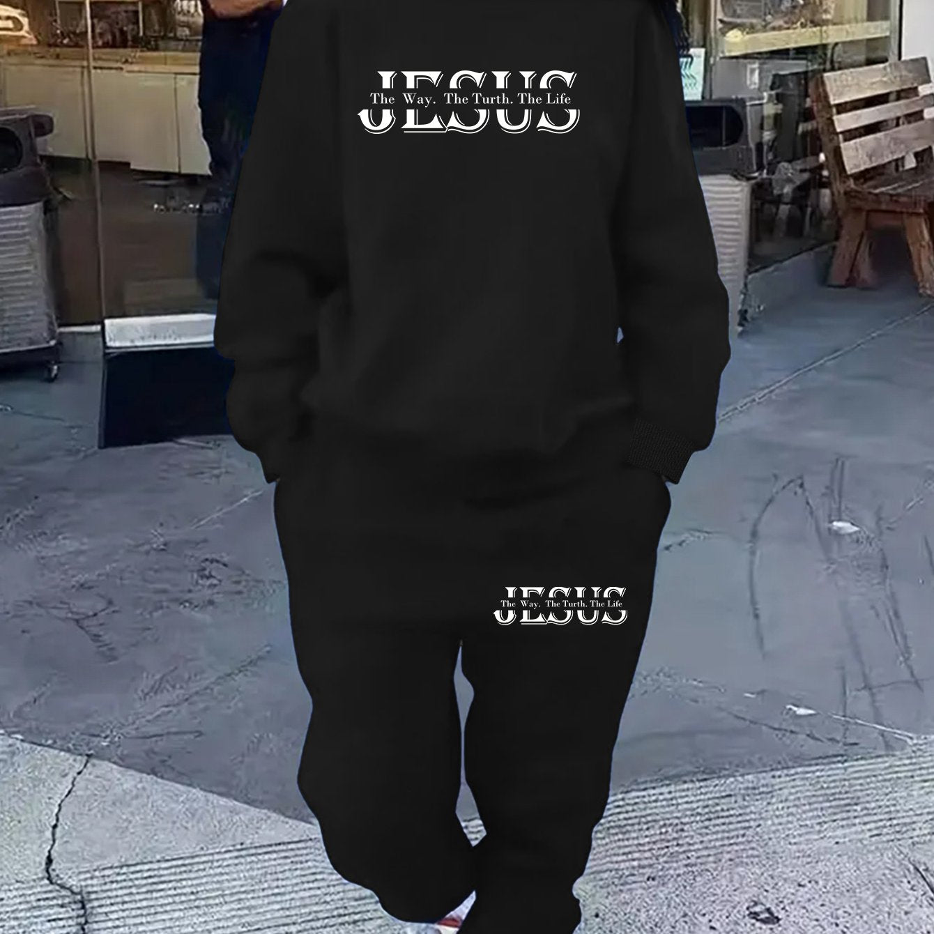 Jesus The Way The Truth The Life Women's Christian Casual Outfit claimedbygoddesigns
