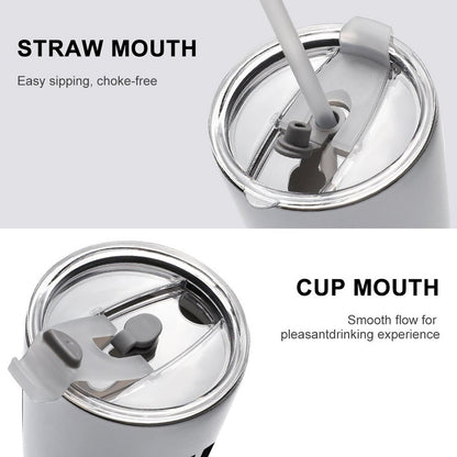 Funny Faith 20oz Insulated Stainless Steel Tumbler with Lid - ClaimedbyGodDesigns