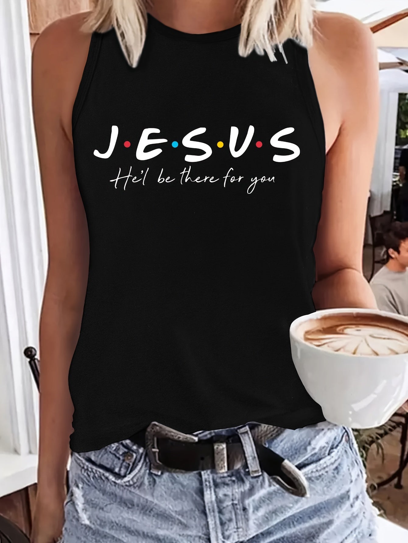 Jesus He'll Be There For You Women's Christian Tank Top claimedbygoddesigns
