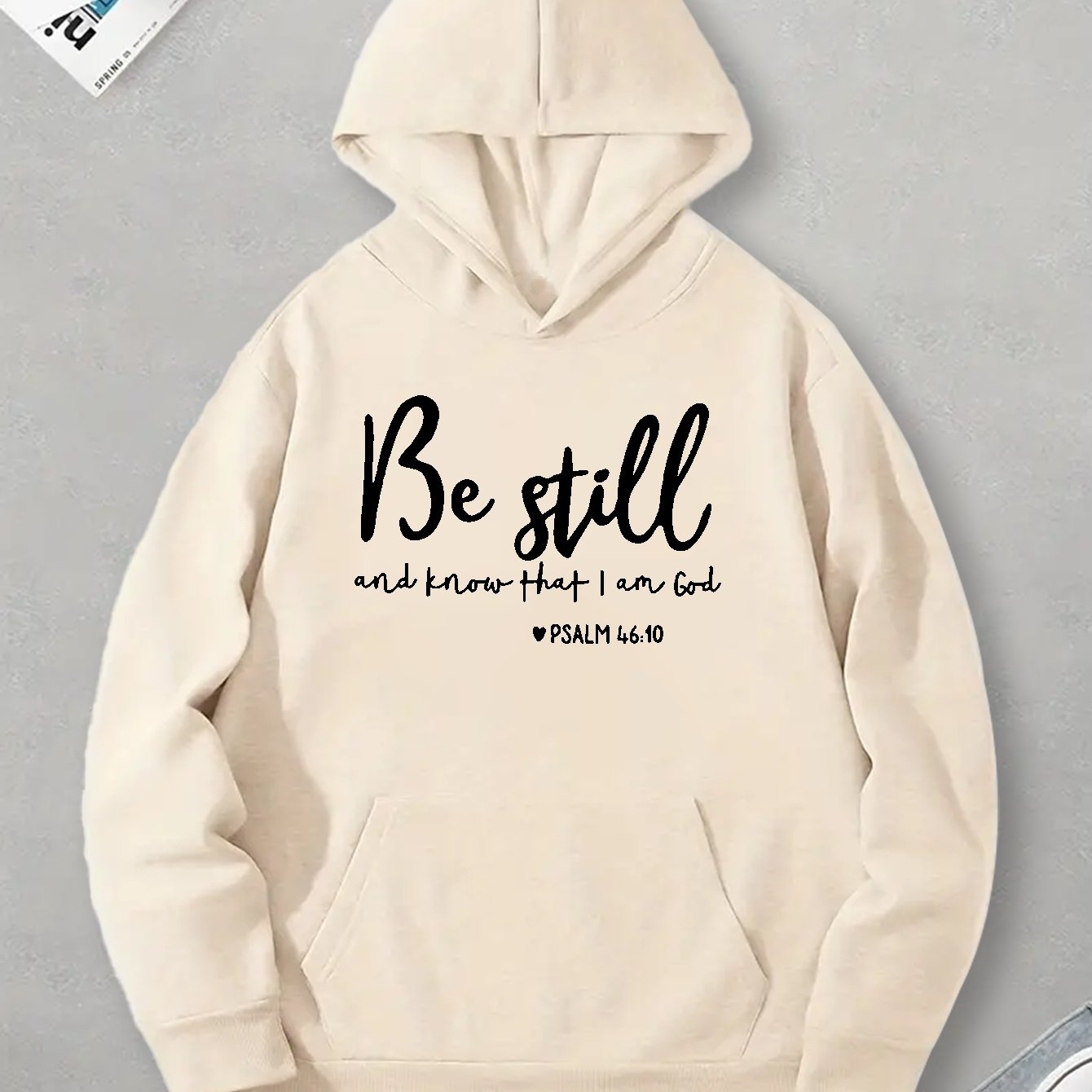 Be Still And Know That I Am God Men's Christian Pullover Hooded Sweatshirt claimedbygoddesigns