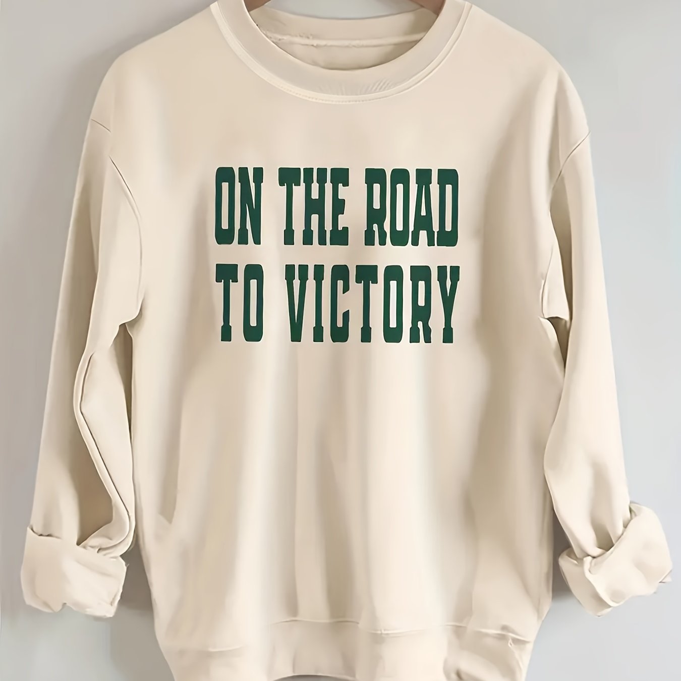 On The Road To Victory Plus Size Women's Christian Pullover Sweatshirt claimedbygoddesigns
