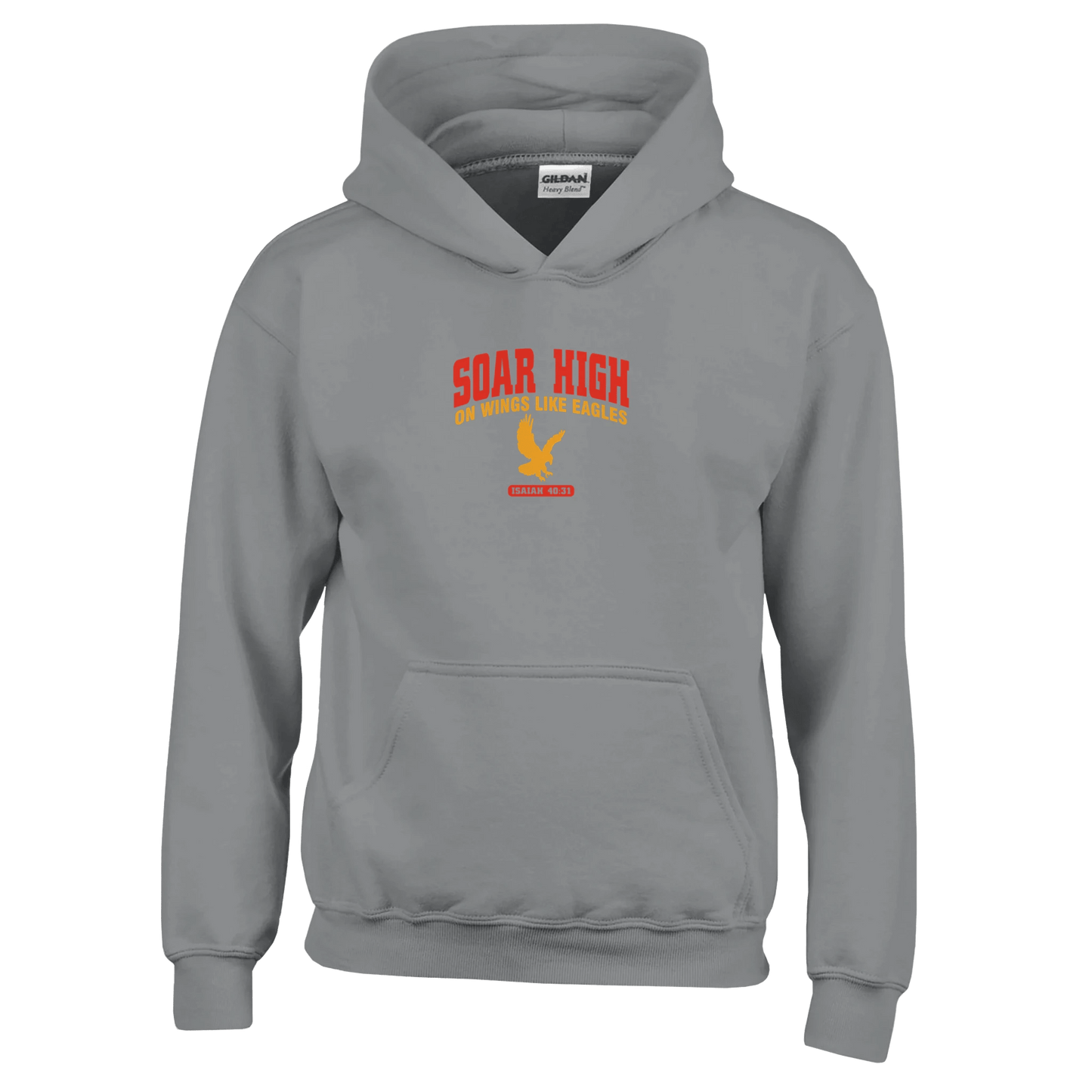 Soar High Youth Christian Pullover Hooded Sweatshirt - ClaimedbyGodDesigns