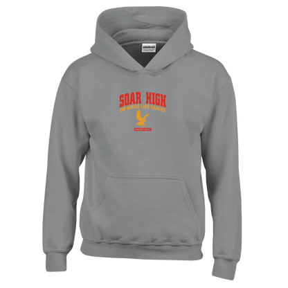 Soar High Youth Christian Pullover Hooded Sweatshirt - ClaimedbyGodDesigns