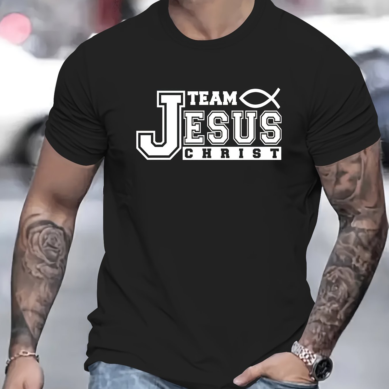 Team Jesus Christ Men's Christian T-shirt claimedbygoddesigns