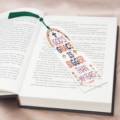 His Grace Christian Arch Acrylic Bookmark - ClaimedbyGodDesigns