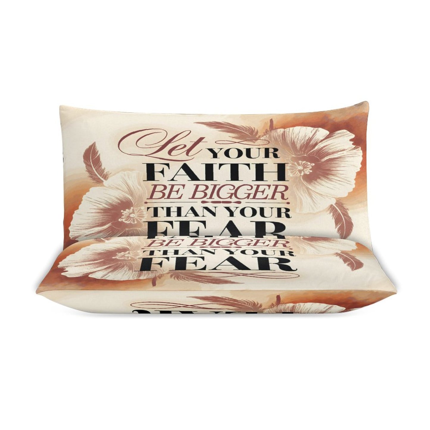 Let Your Faith Be Bigger Than Your Fear Christian 3-Piece Bedding Set