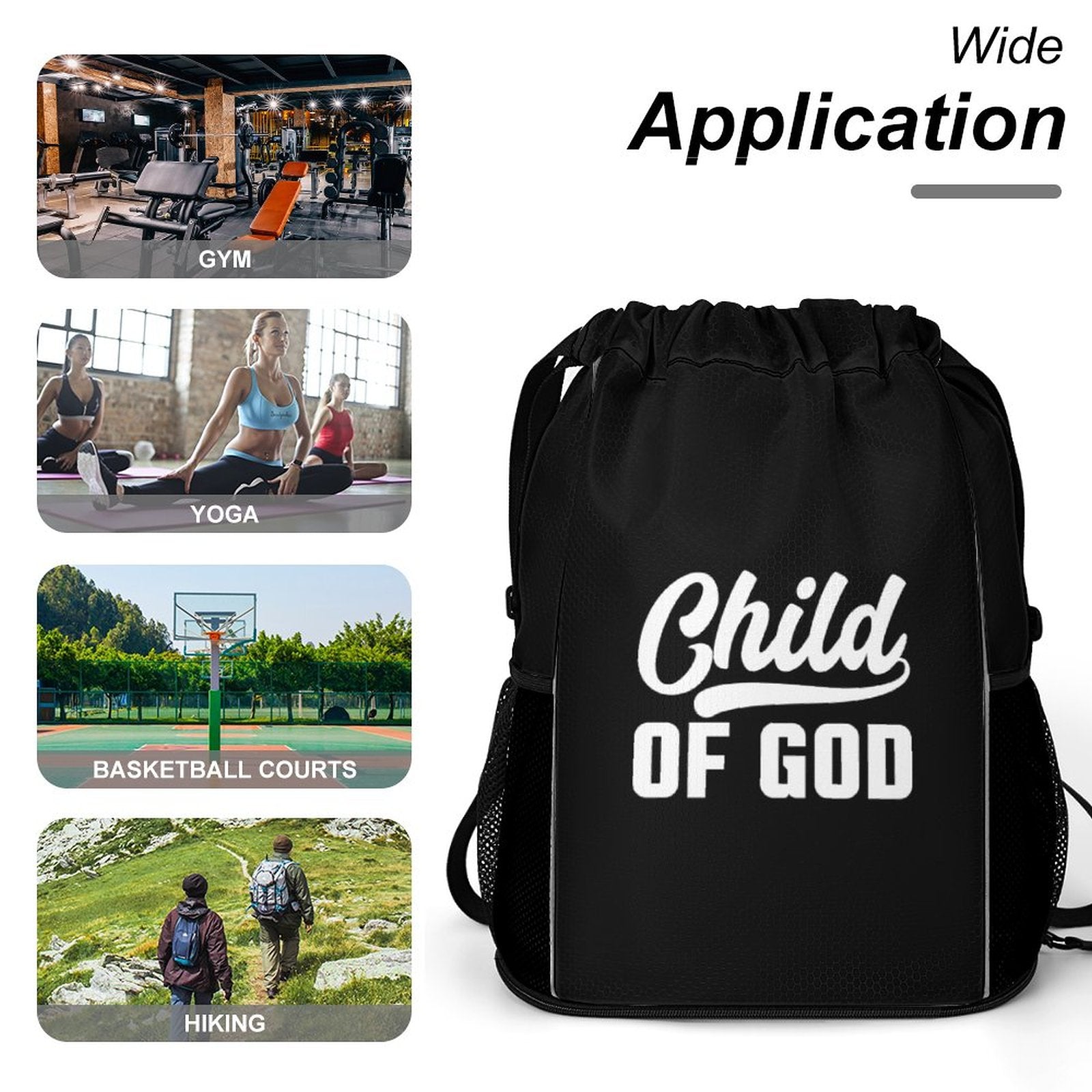 Child Of God Christian Waffle Cloth Drawstring Bag SALE-Personal Design