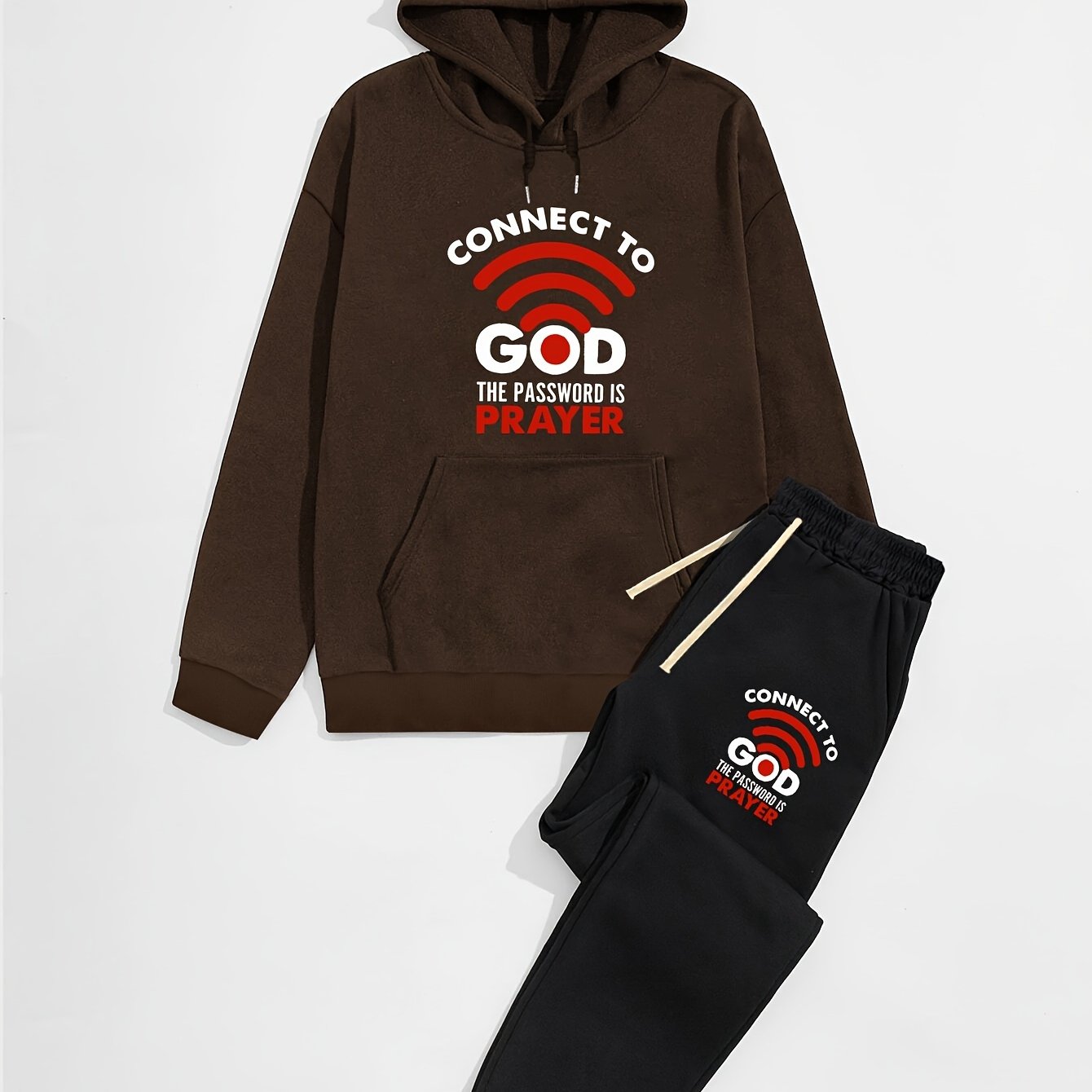 Connect To God The Password Is Prayer Men's Christian Casual Outfit claimedbygoddesigns