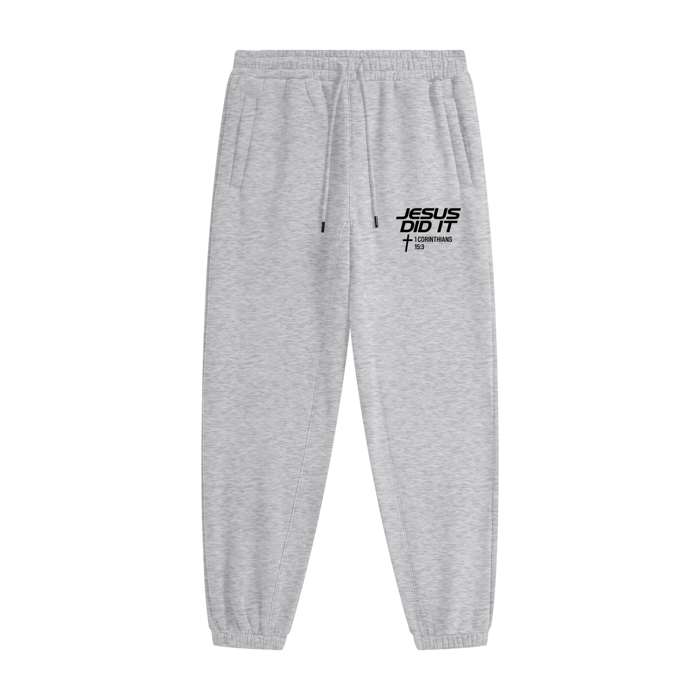 He Did It Unisex Christian Heavyweight Fleece Joggers (sweatpants)