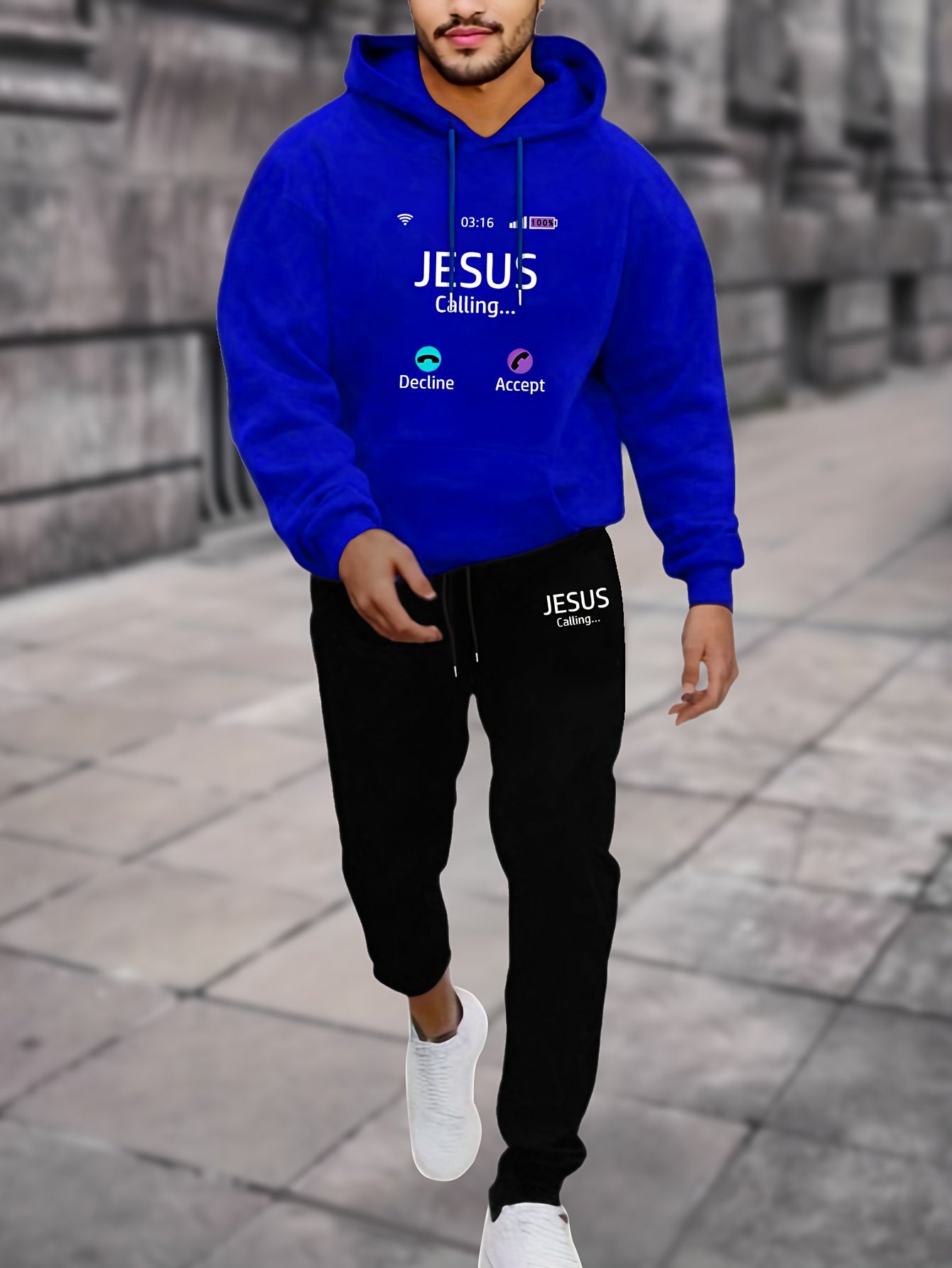 Jesus Calling Men's Christian Casual Outfit claimedbygoddesigns