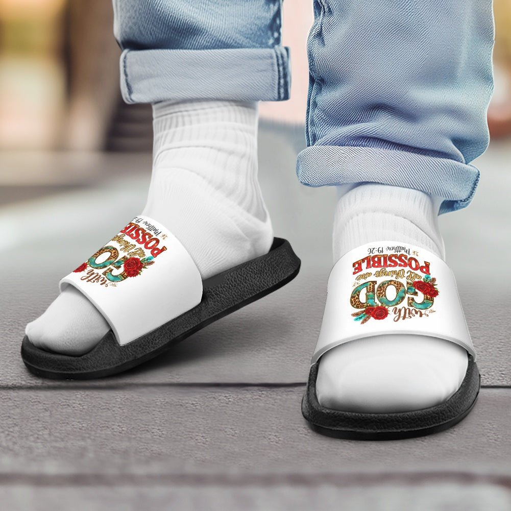 All Things Are Possible Christian Children’s Sandals - ClaimedbyGodDesigns
