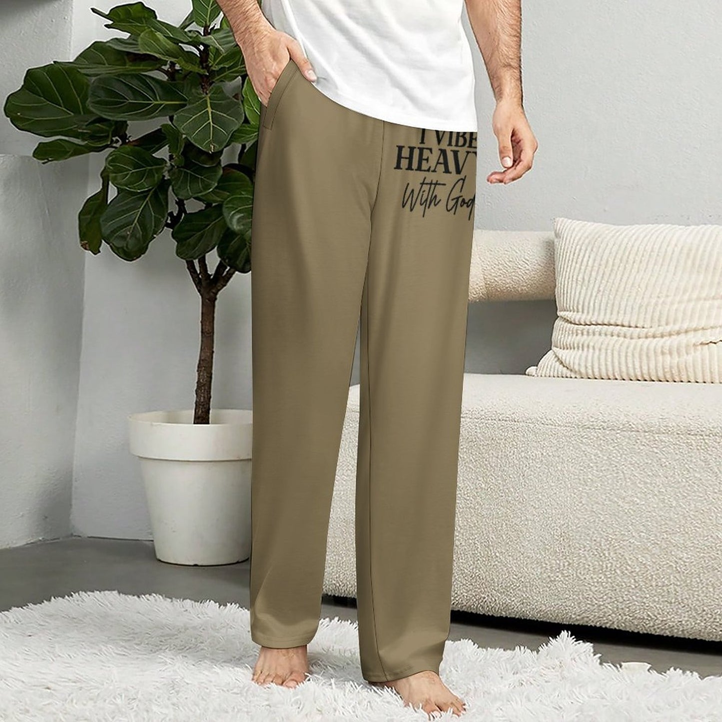 I Vibe Heavy With God Men's Christian Pajamas Pants