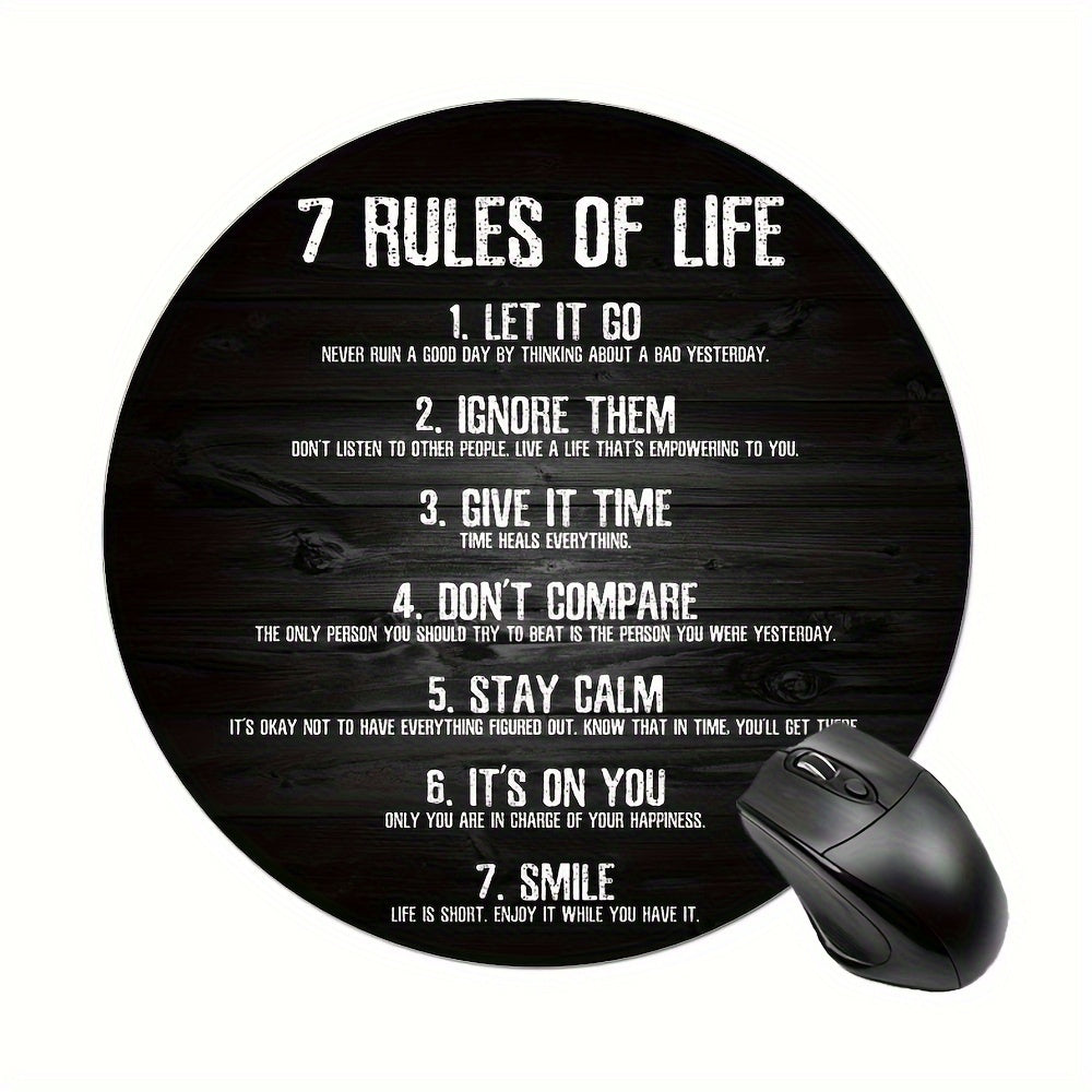 7 Rules Of Life Christian Computer Mouse Pad claimedbygoddesigns