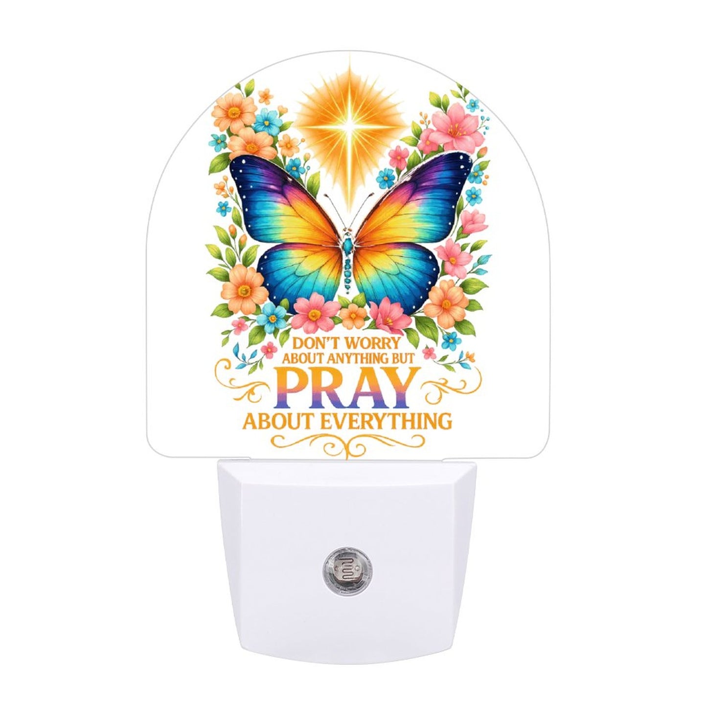 Pray About Everything Christian Night Light For Kids - ClaimedbyGodDesigns