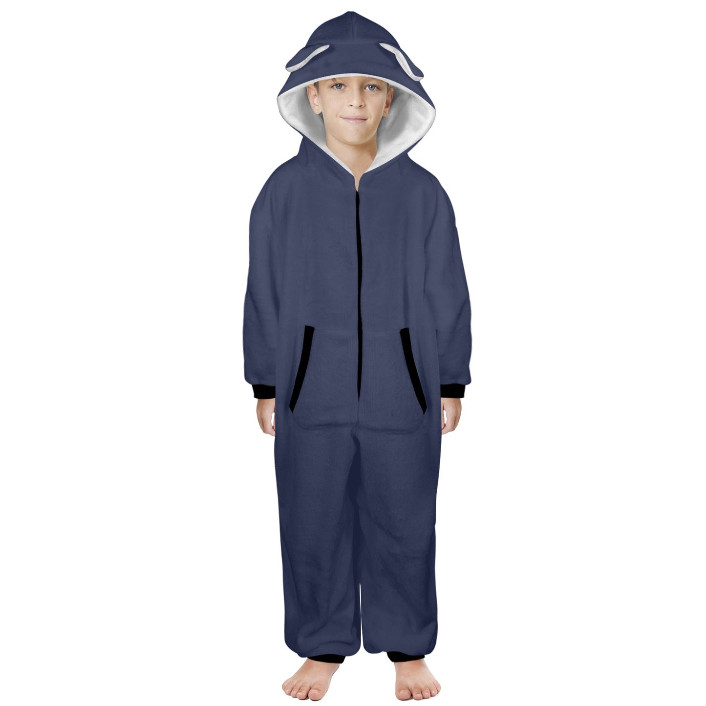 He Saves One-Piece Zip Up Hooded Pajamas for Big Kids (Youth)