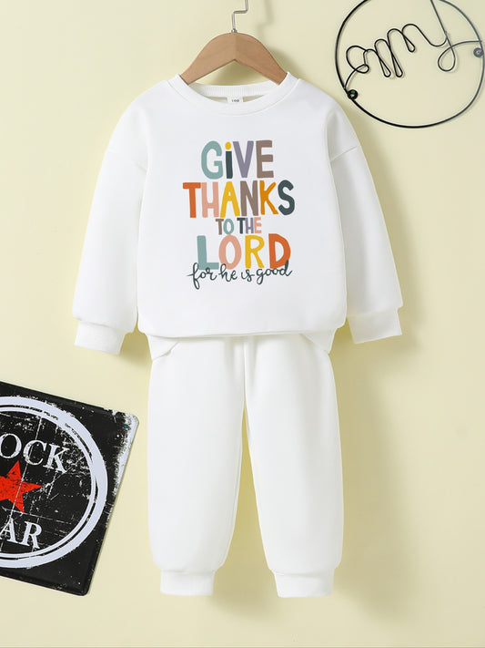 Give Thanks To The Lord For He Is Good Youth Christian Casual Outfit claimedbygoddesigns