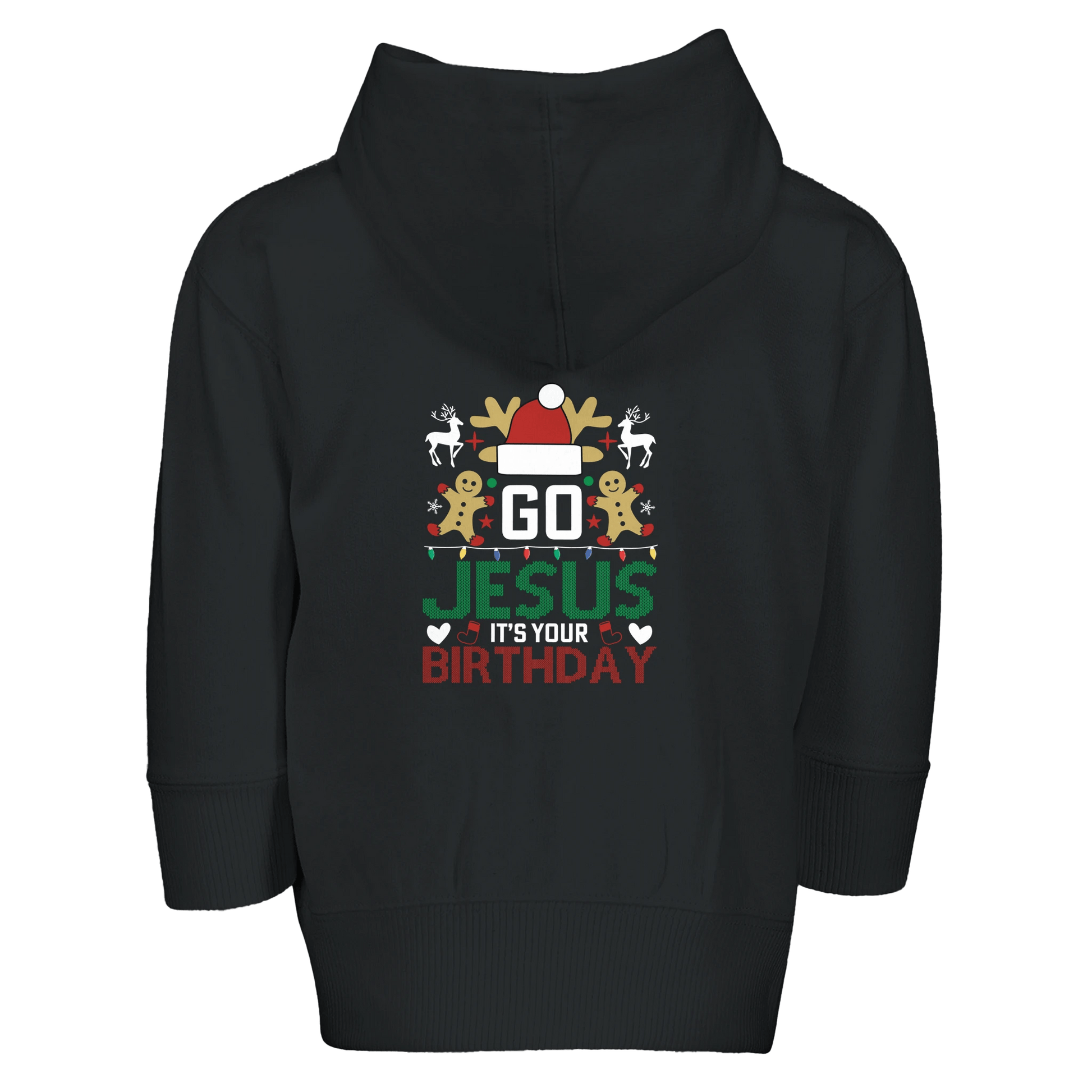 It's Your Birthday Christian Christmas Toddler Zip Fleece Hooded Sweatshirt - ClaimedbyGodDesigns