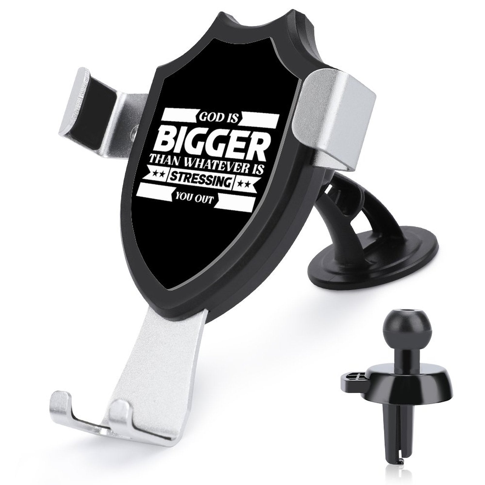 God Is Bigger Than Whatever Is Stressing You Out Christian Car Mount Mobile Phone Holder SALE-Personal Design