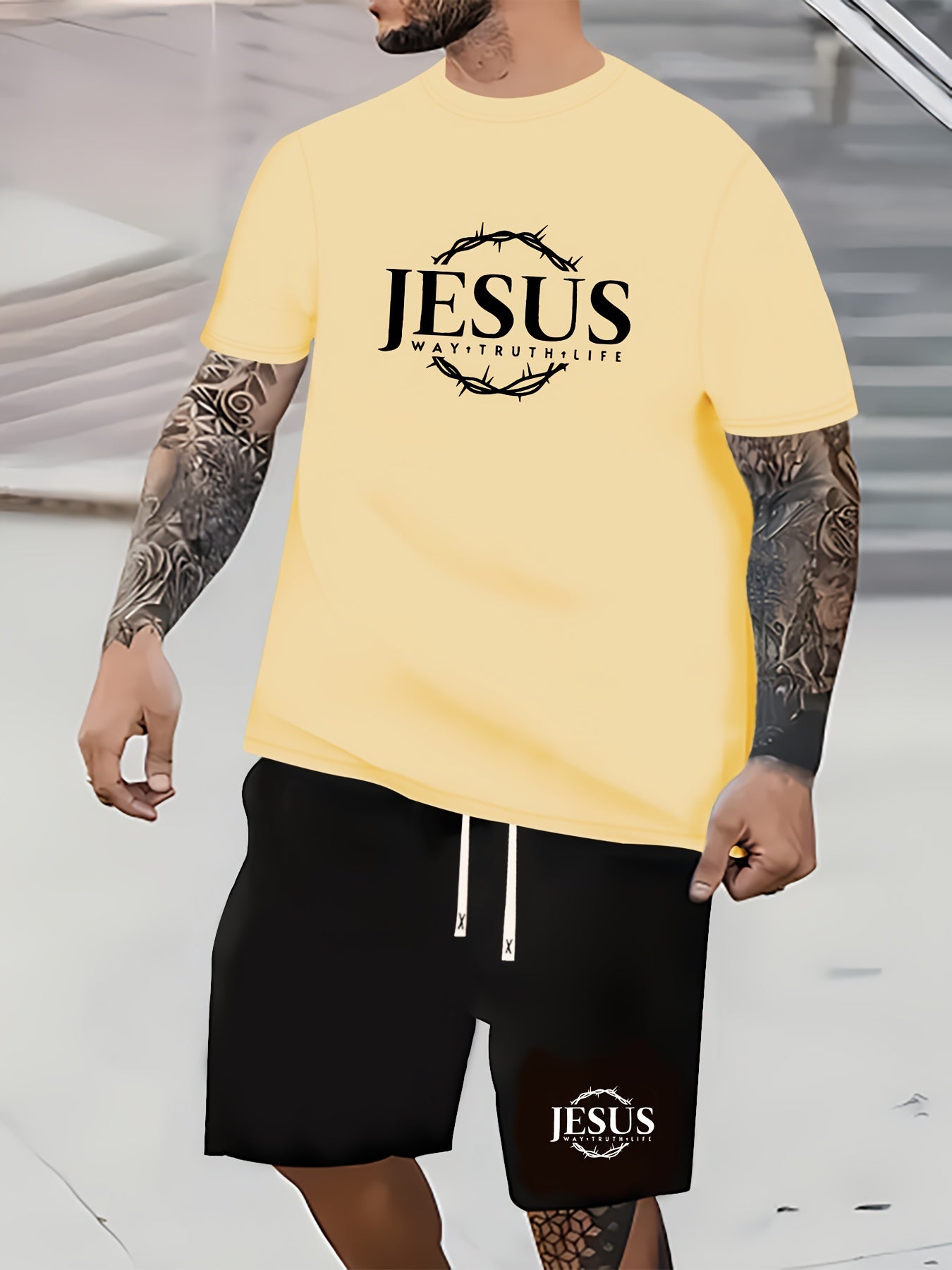 Jesus Way Truth Life Men's Christian Casual Outfit claimedbygoddesigns