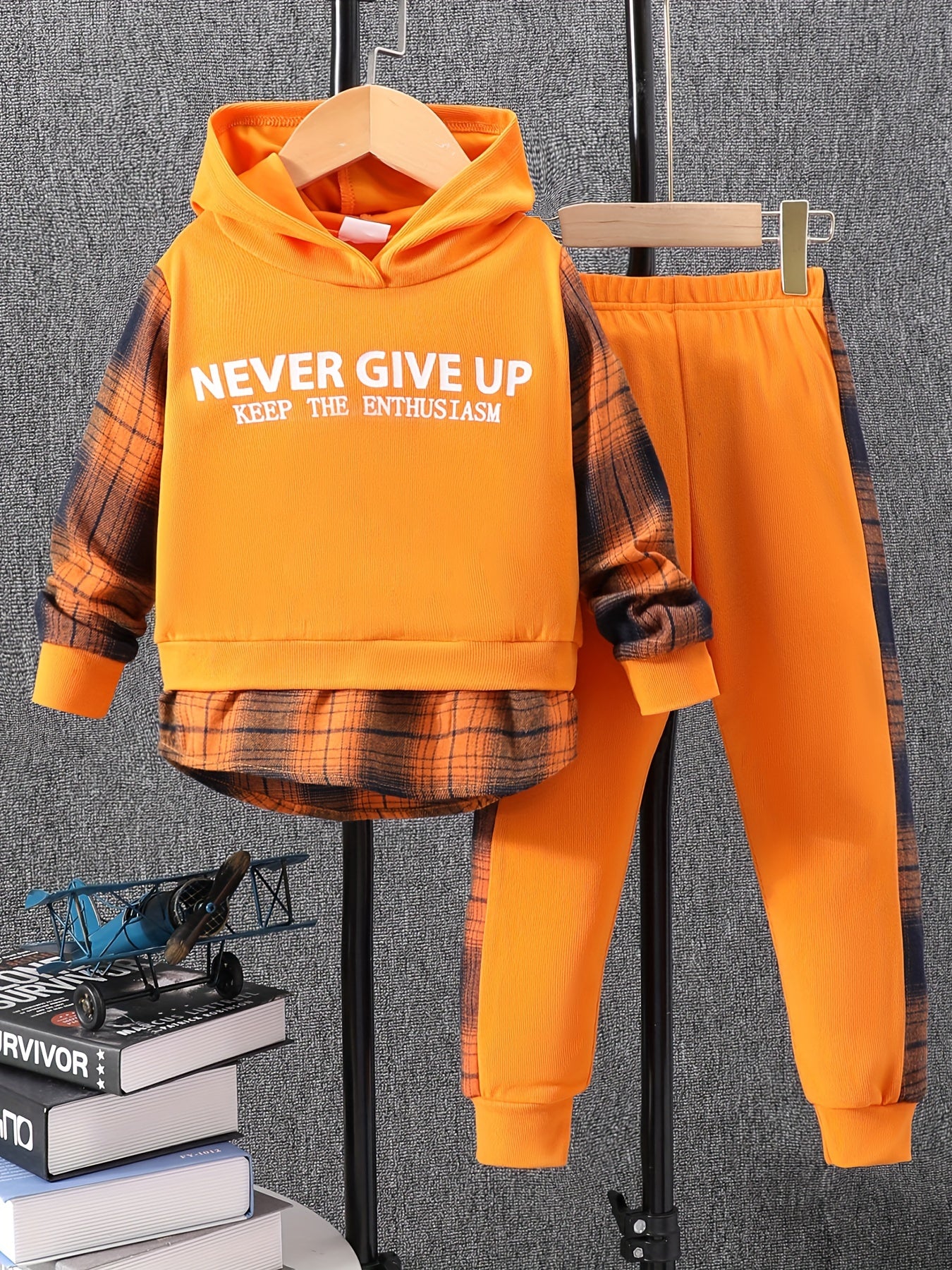 Never Give Up Keep The Enthusiasm Youth Christian Casual Outfit claimedbygoddesigns