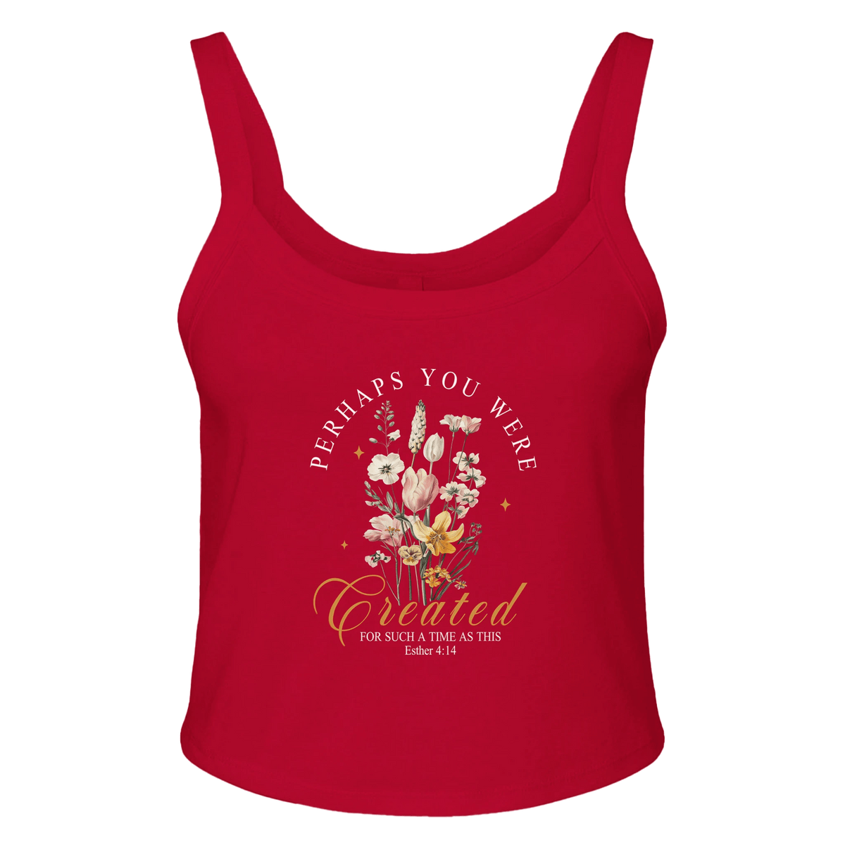 For Such A Time Women's Christian Micro Ribbed Scoop Tank - ClaimedbyGodDesigns
