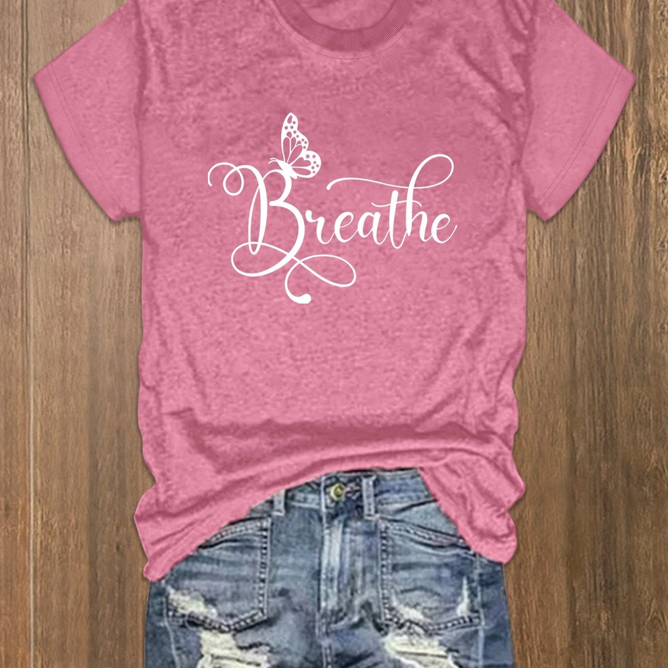 Breathe Plus Size Women's Christian T-shirt claimedbygoddesigns