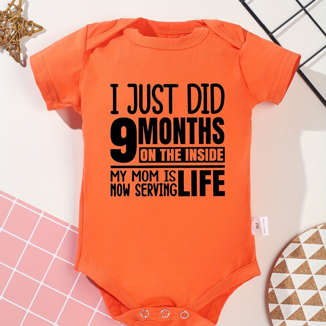 I Just Did 9 Months On The Inside Christian Baby Onesie claimedbygoddesigns