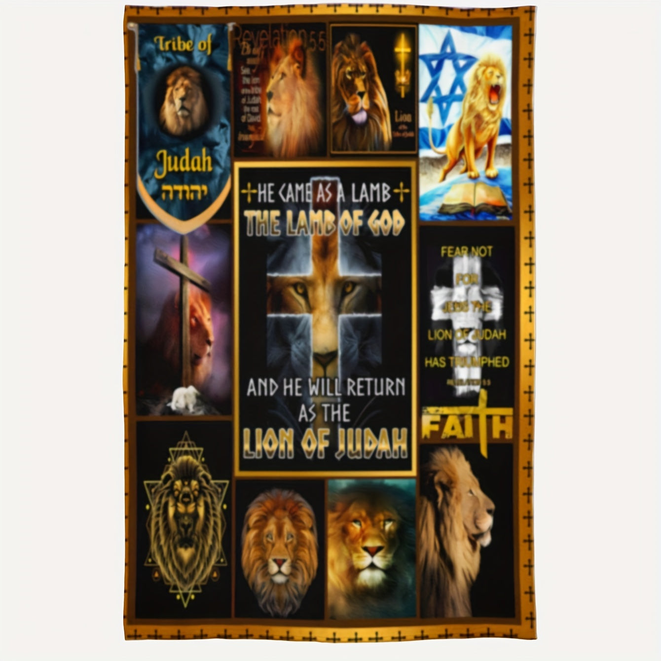 Lion Of Judah Christian Flannel Blanket claimedbygoddesigns