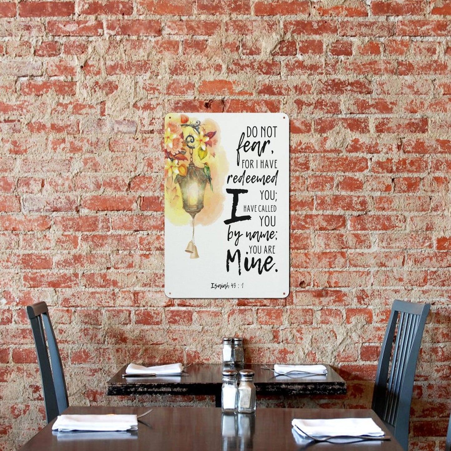 Do Not Fear Christian Metal Sign-Elegant 11.8"x7.9" Wall Decor