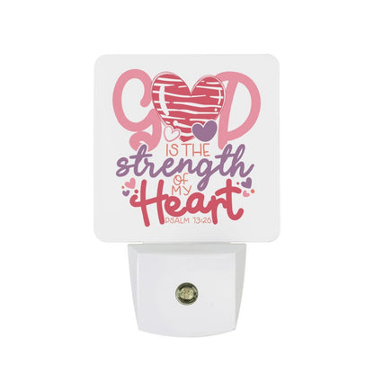 He Is My Strength Christian Night Light For Kids - ClaimedbyGodDesigns