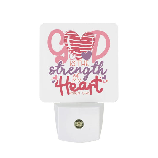 He Is My Strength Christian Night Light For Kids - ClaimedbyGodDesigns