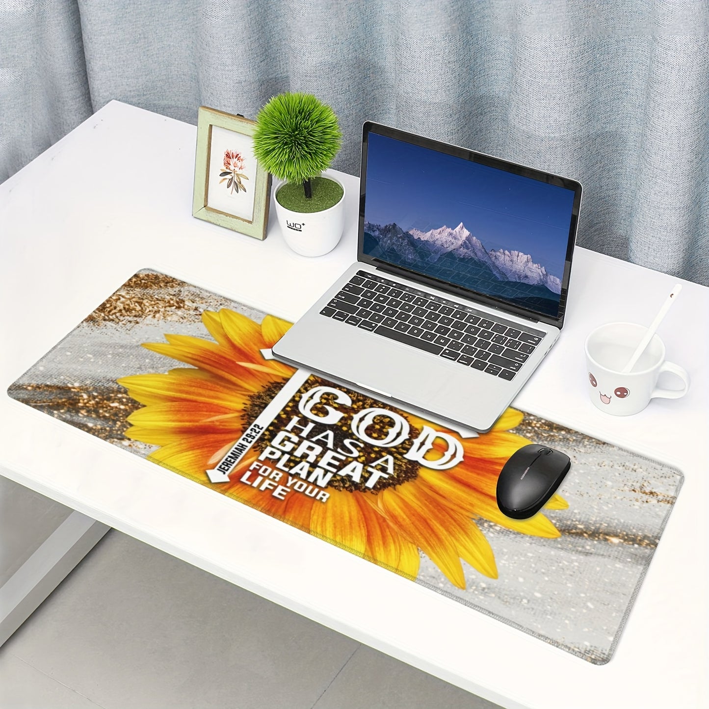 God Has A Great Plan For Your Life Christian Computer Keyboard Mouse Pad 11.8x31.5in claimedbygoddesigns