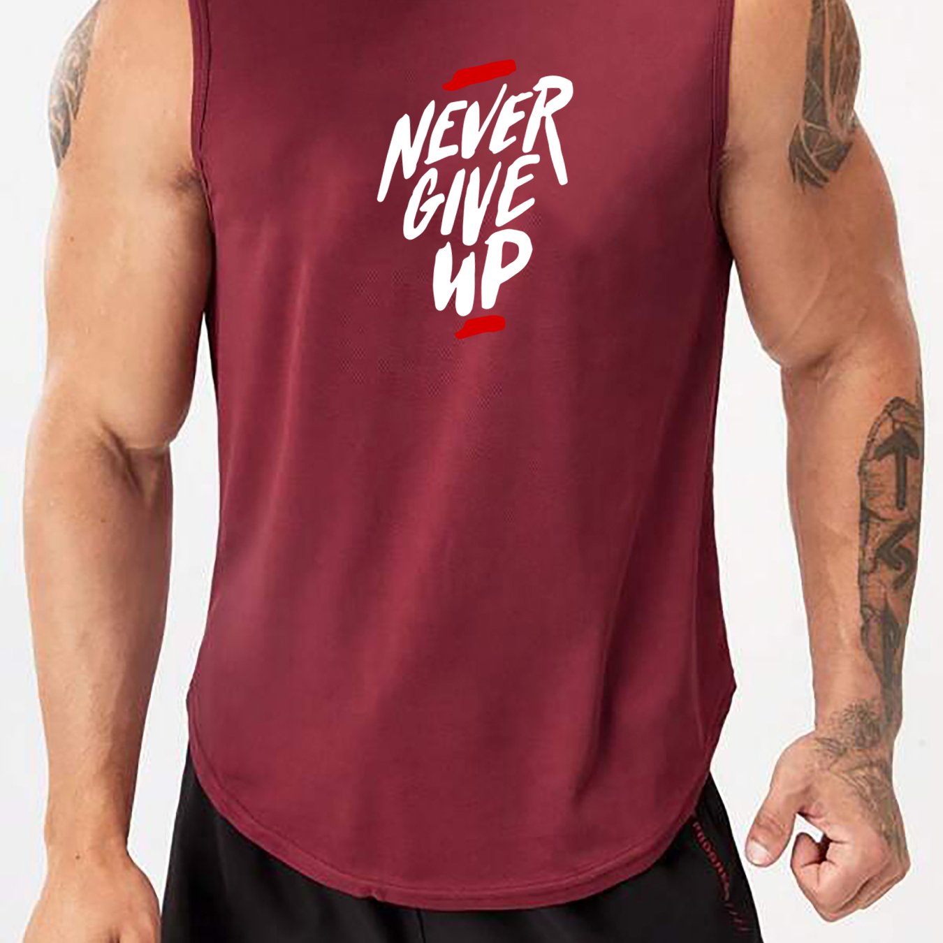 Never Give Up (2) Men's Christian Tank Top claimedbygoddesigns