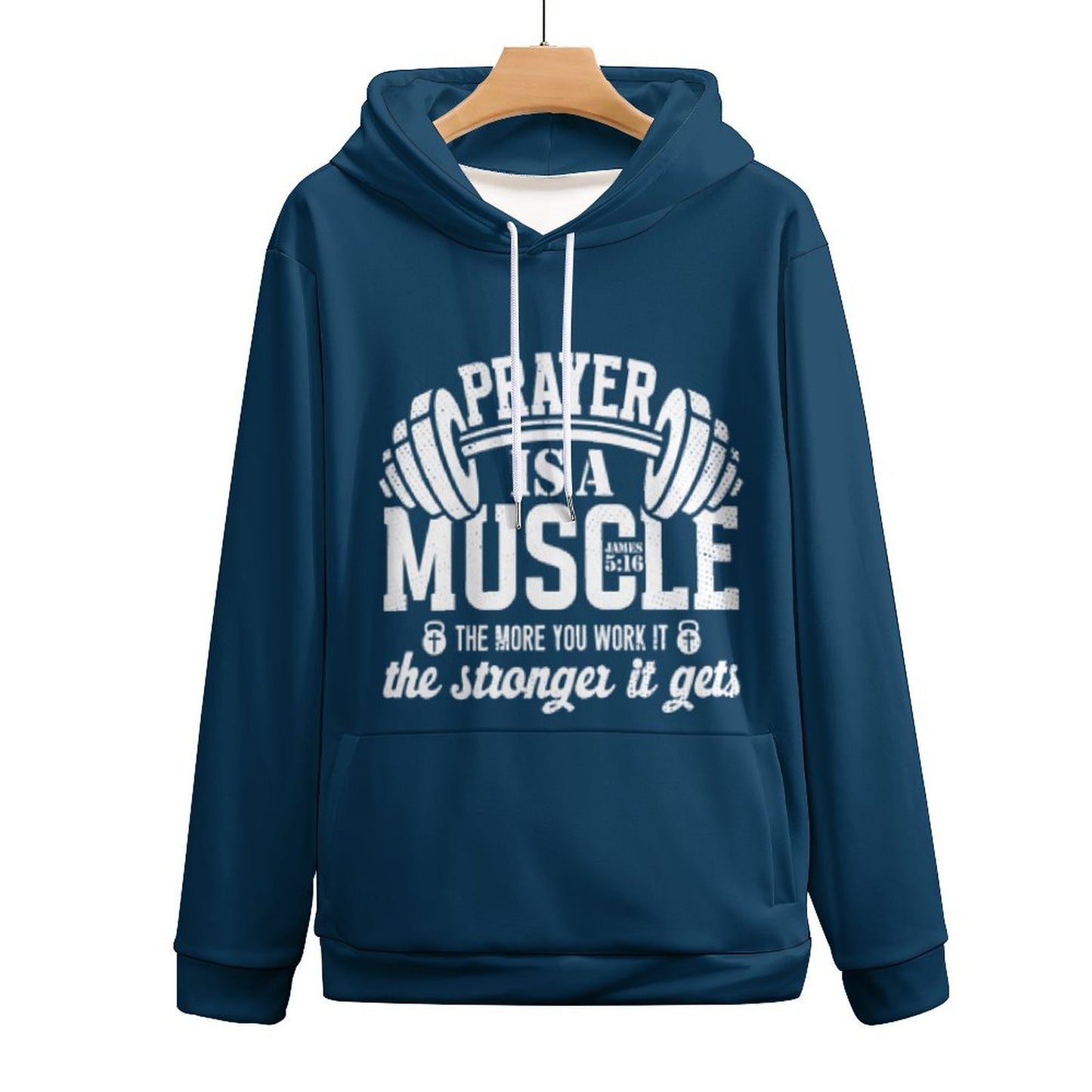 Prayer Is A Muscle Women's Christian Pullover Hooded Sweatshirt