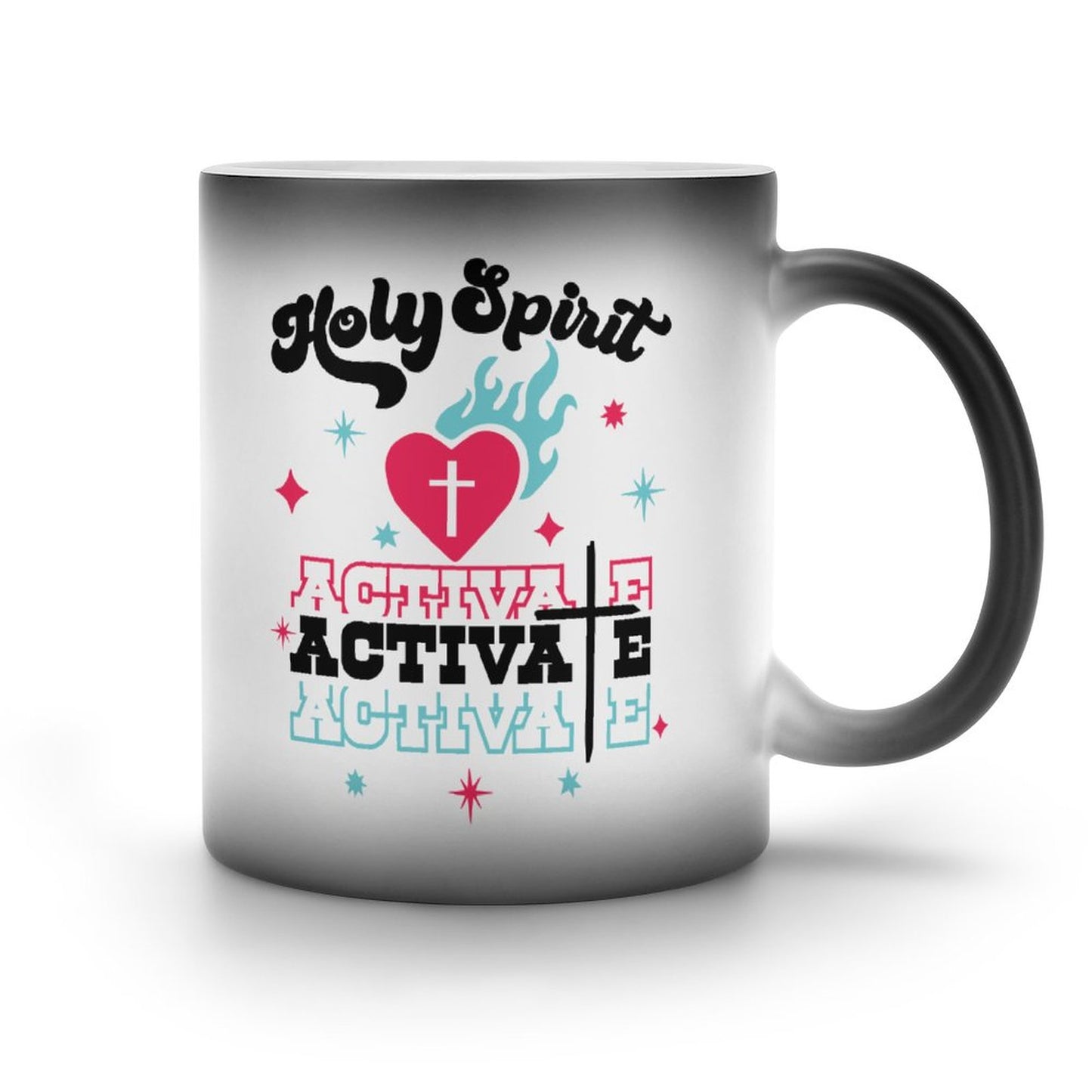 Holy Spirit Activate Christian Color Changing Mug (Dual-sided)