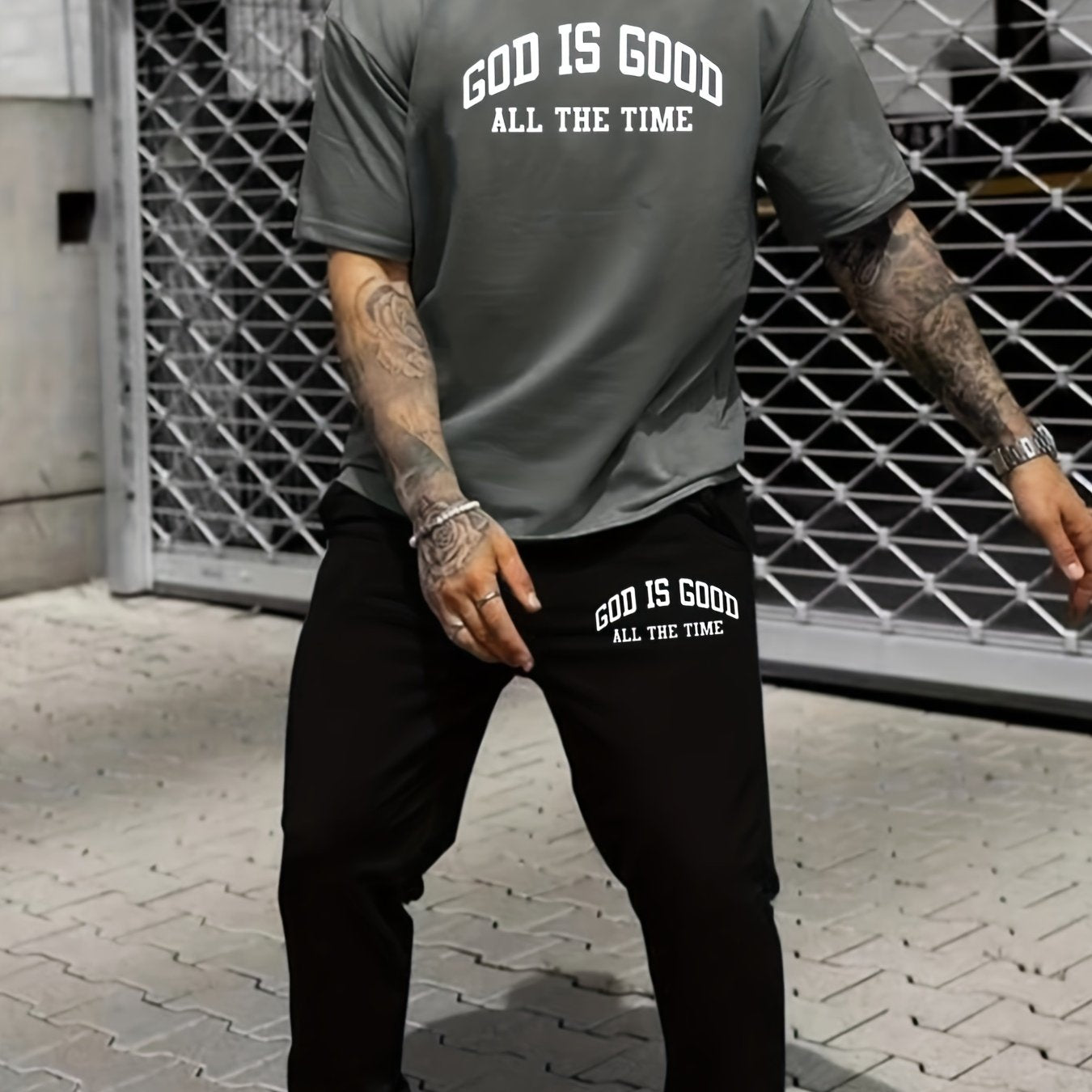 GOD IS GOOD Men's Christian Casual Outfit claimedbygoddesigns