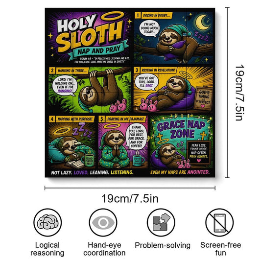 Holy Sloth – Building Block Puzzle Ornament - ClaimedbyGodDesigns