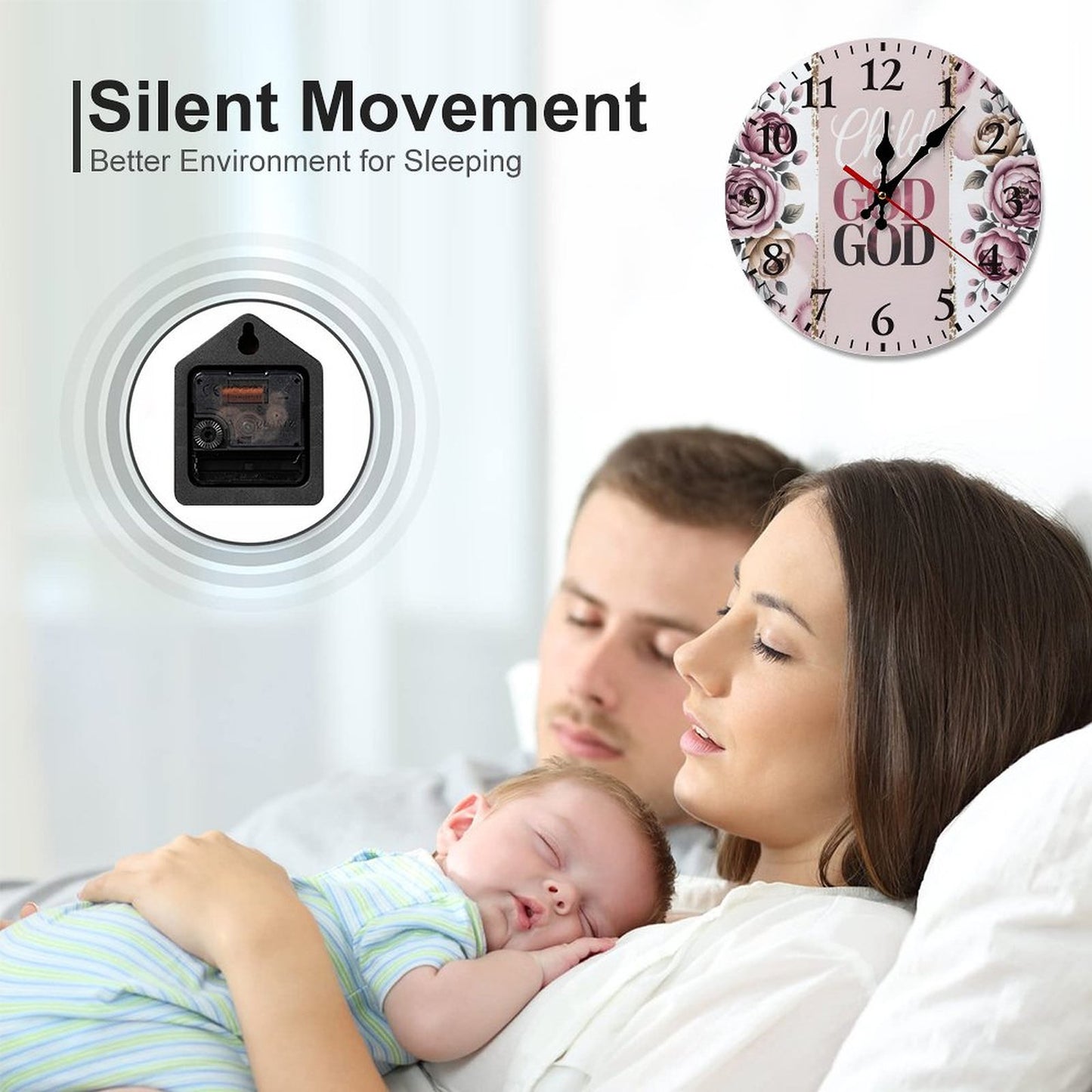 Child Of God Christian Modern Wooden Wall Clock