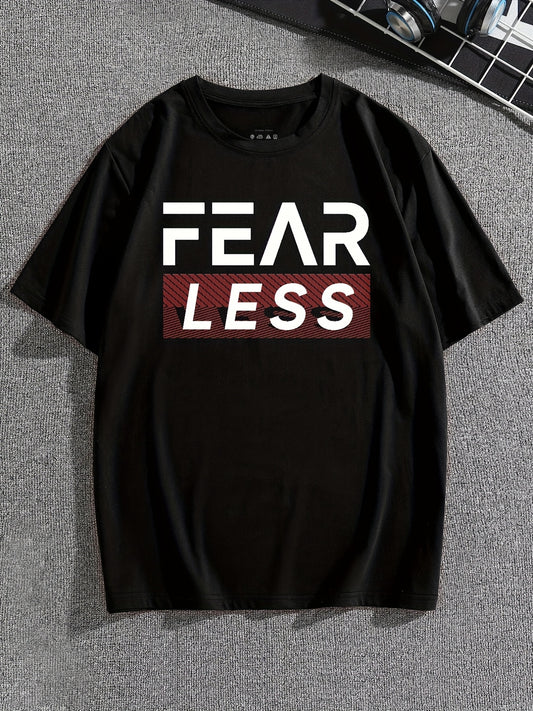 Fear Less Plus Size Men's Christian T-shirt claimedbygoddesigns
