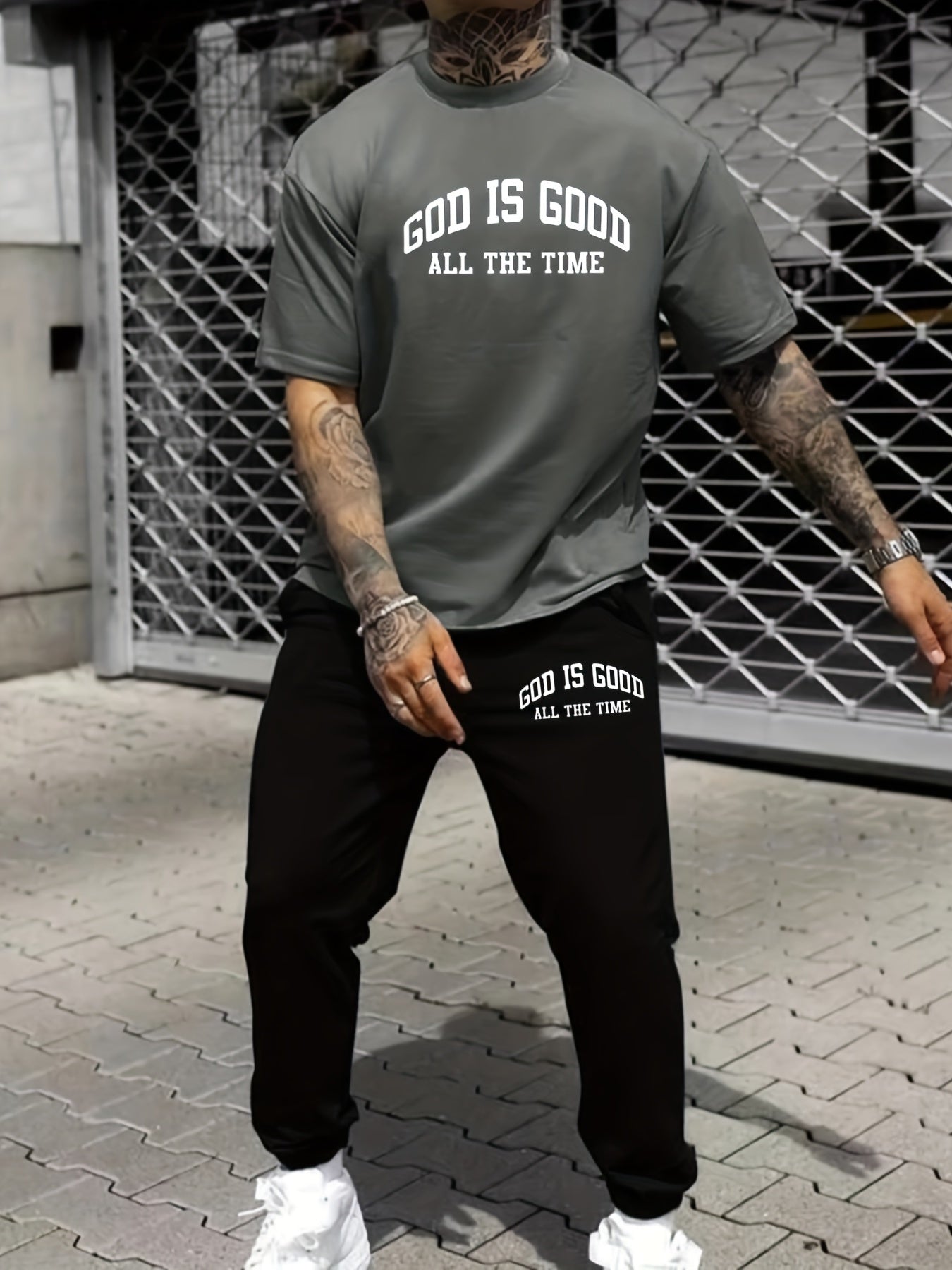 GOD IS GOOD Men's Christian Casual Outfit claimedbygoddesigns