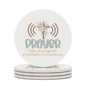 Prayer Christian Round Ceramic Coaster - ClaimedbyGodDesigns