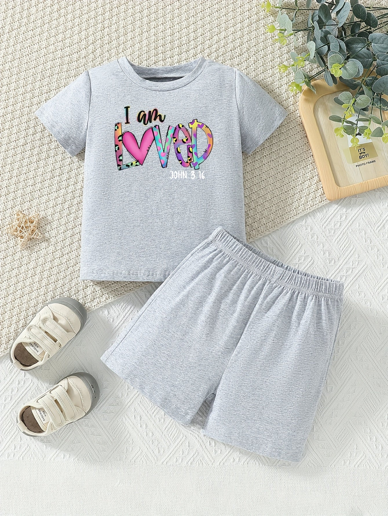 I Am Loved Toddler Christian Pajama Set claimedbygoddesigns