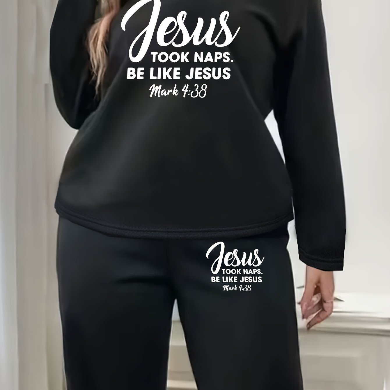 Jesus Took Naps Be Like Jesus Plus Size Women's Christian Pajamas claimedbygoddesigns