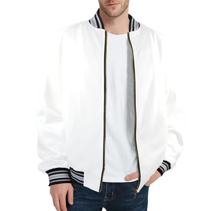 Lifetime Member Men's Christian Striped Trim Bomber Jacket