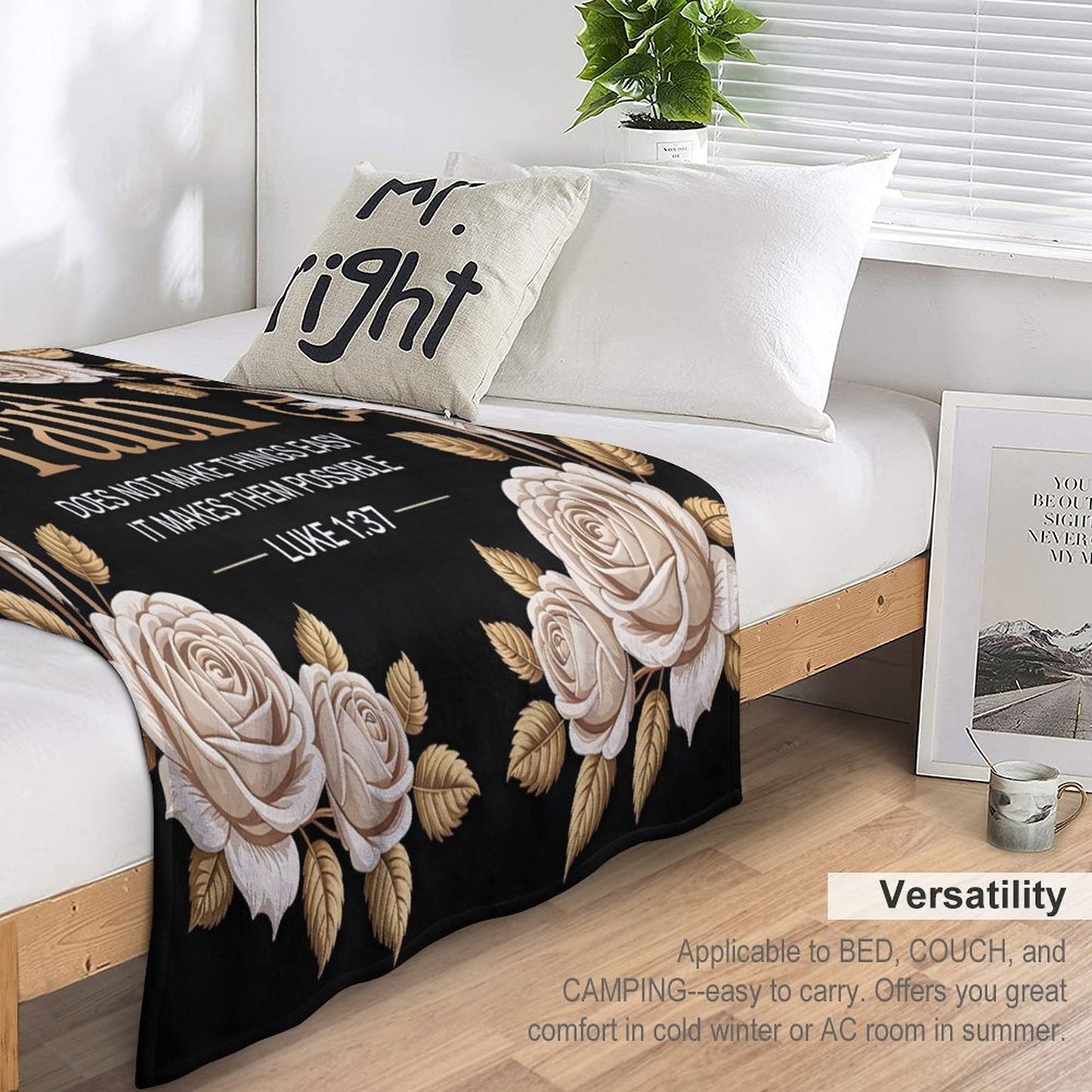 Faith Christian Flannel Throw Blanket