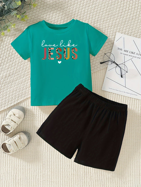 Love Like Jesus Toddler Christian Pajama Set claimedbygoddesigns